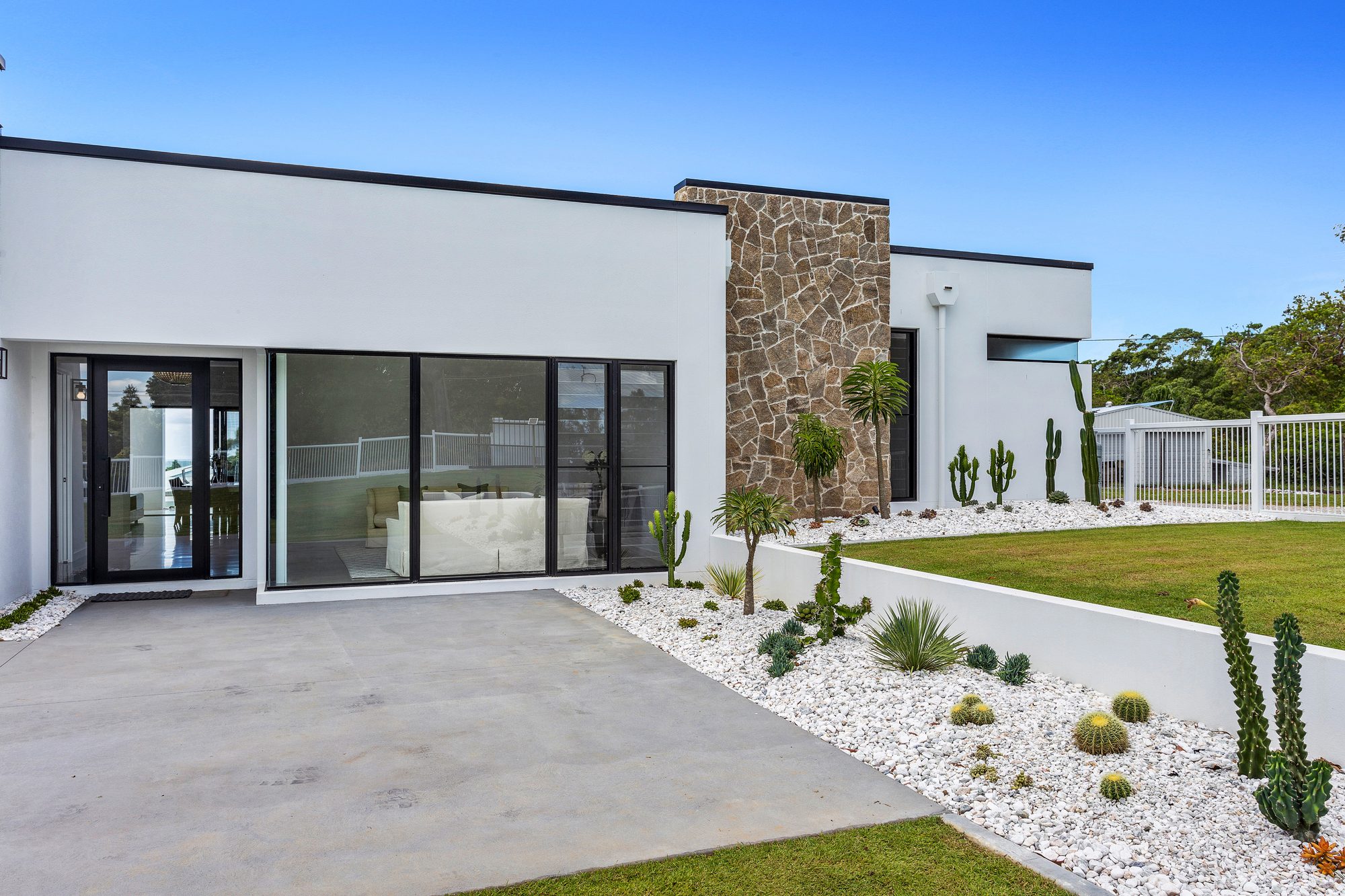 Yellowwood home, stone and glass facade